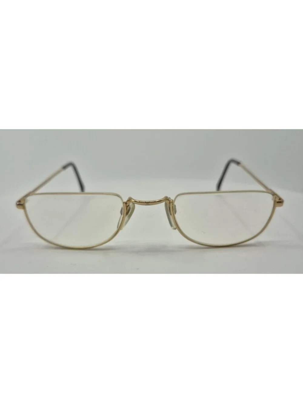 Luxottica Italy Socrates Eyeglasses Half Rim Gold Electroplated Frames 50-22-145